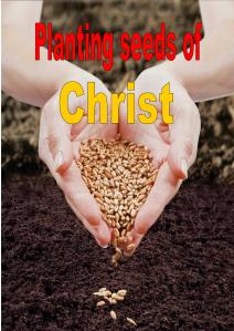 Planting seeds of Christ